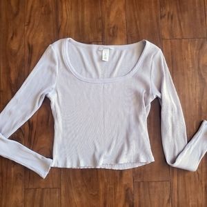 Long sleeve ribbed top